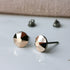Rose Gold Crystal Titanium Earrings, 6.5mm